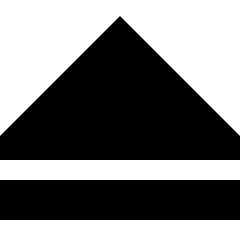 Tailless Triangle Arrow Up 2 Icon from Sharp Solid Set