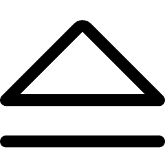 Tailless Triangle Arrow Up 2 Icon from Core Line Set