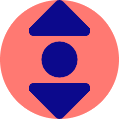 Tailless Triangle Arrow Vertical Scroll Icon from Core Pop Set