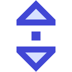 Tailless Triangle Arrow Vertical Scroll Icon from Sharp Duo Set