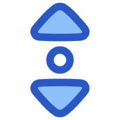 Tailless Triangle Arrow Vertical Scroll Icon from Plump Duo Set