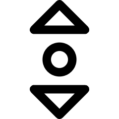 Tailless Triangle Arrow Vertical Scroll Icon from Core Line Set