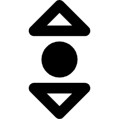 Tailless Triangle Arrow Vertical Scroll Icon from Core Remix Set