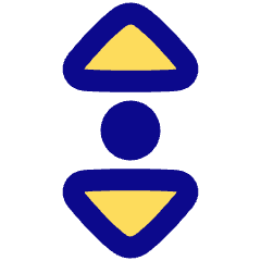Tailless Triangle Arrow Vertical Scroll Icon from Plump Pop Set