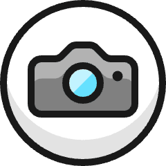 Taking Pictures Circle Icon from Ultimate Colors Set