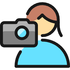 Taking Pictures Woman Icon from Ultimate Colors Set