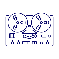 Music Player Reel Illustration from UX Line Set