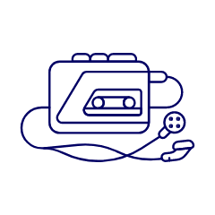 Tape Player 3 Illustration from UX Line Set
