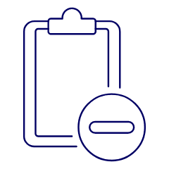 Clipboard Subtract Illustration from UX Line Set