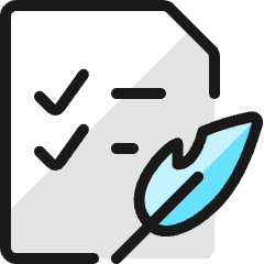List Quill Icon from Ultimate Colors Set