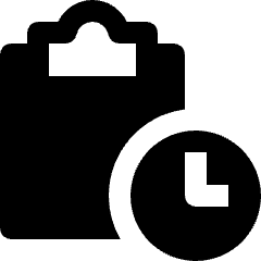 Task List Clock Icon from Nova Solid Set