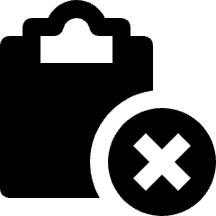 Task List Cross Remove Icon from Nova Solid Set