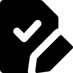 Task List Edit Icon from Micro Solid Set