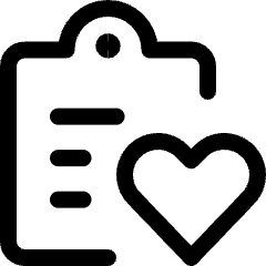 Task List Heart Icon from Ultimate Regular Set