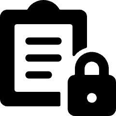 Task List Lock Icon from Ultimate Bold Set