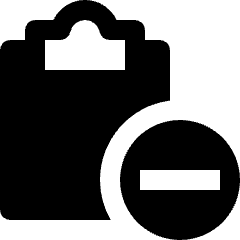 Task List Remove Subtract Icon from Nova Solid Set