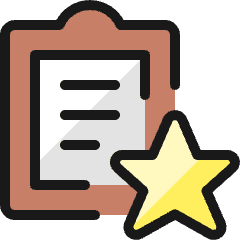 Task List Star Icon from Ultimate Colors Set