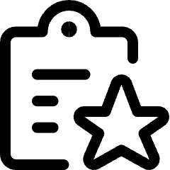 Task List Star Icon from Ultimate Regular Set