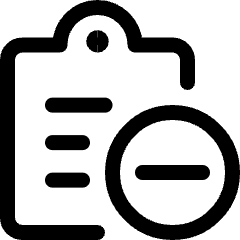 Task List Subtract Icon from Ultimate Regular Set