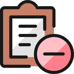 Task List Subtract Icon from Ultimate Colors Set