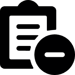 Task List Subtract Icon from Ultimate Bold Set