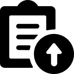 Task List Upload 1 Icon from Ultimate Bold Set