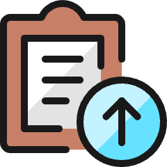 Task List Upload 1 Icon from Ultimate Colors Set