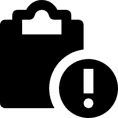 Task List Warning Icon from Nova Solid Set