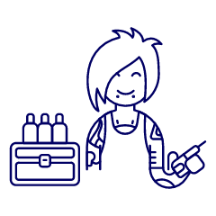 Tattooist 1 Illustration from UX Line Set