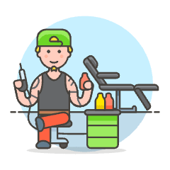 Tattooist 7 Illustration from UX Colors Set