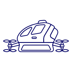 Taxi Drone 1 Illustration from UX Line Set