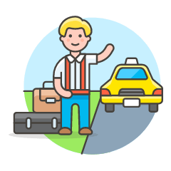 Hail A Taxi 1 Illustration from UX Colors Set