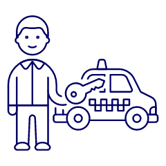 Taxi Driver Key 1 Illustration from UX Line Set