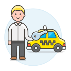 Taxi Driver Key 1 Illustration from UX Colors Set