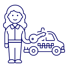 Taxi Driver Key 4 Illustration from UX Line Set