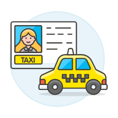 Taxi License 4 Illustration from UX Colors Set