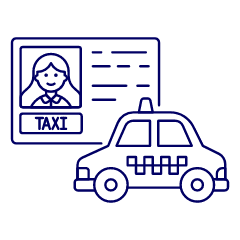 Taxi License 4 Illustration from UX Line Set