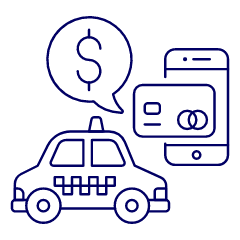 Taxi Online Payment Illustration from UX Line Set