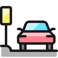Taxi Station Icon from Ultimate Colors Set