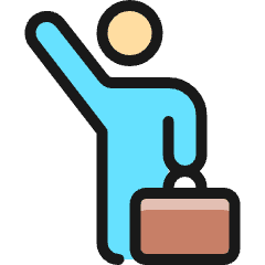 Taxi Wave Businessman Icon from Ultimate Colors Set