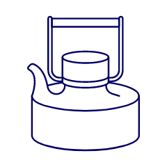 Metal Tea Pot Illustration from UX Line Set