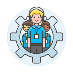 Tech Support Team 1 Illustration from UX Colors Set