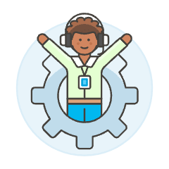Tech Support User 1 2 Illustration from UX Colors Set