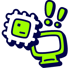 Computer Microchip Icon from Stickies Duo Set