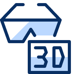 3D Glasses Icon from Cyber Duotone Set