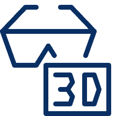 3D Glasses Icon from Cyber Line Set