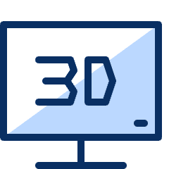 Television 3D Icon from Cyber Duotone Set
