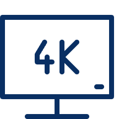 Television 4K Icon from Cyber Line Set