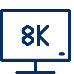 Television 8K Icon from Cyber Line Set