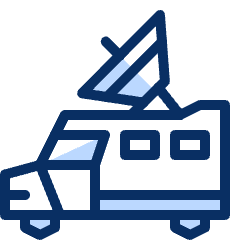 Television Truck Icon from Cyber Duotone Set